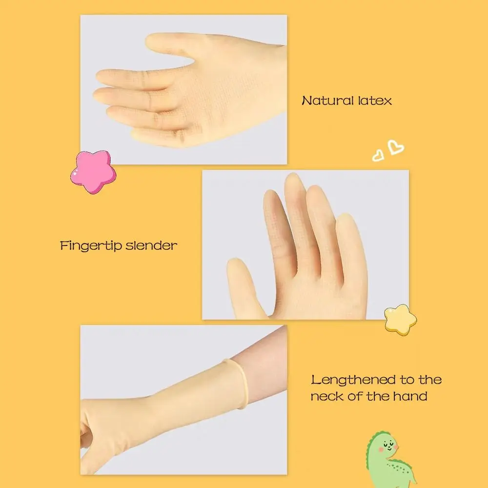 New Thickening 26CM Kids Work Gloves Rubber Red Yellow Blue Child Househeld Gloves Sleeveless Cleaning Gloves Washing Dishes