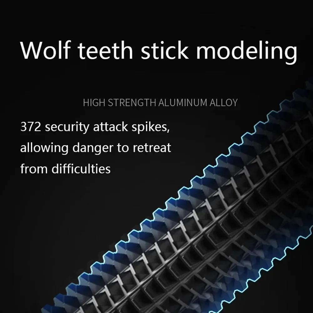 KDULIT Wolf Tooth Stick Flashlight Strong Light Charging Outdoor Super Bright Multi Functional Telescopic Self Defense Window