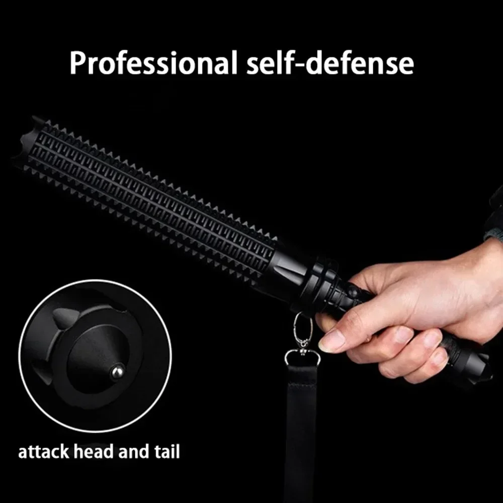 KDULIT Wolf Tooth Stick Flashlight Strong Light Charging Outdoor Super Bright Multi Functional Telescopic Self Defense Window