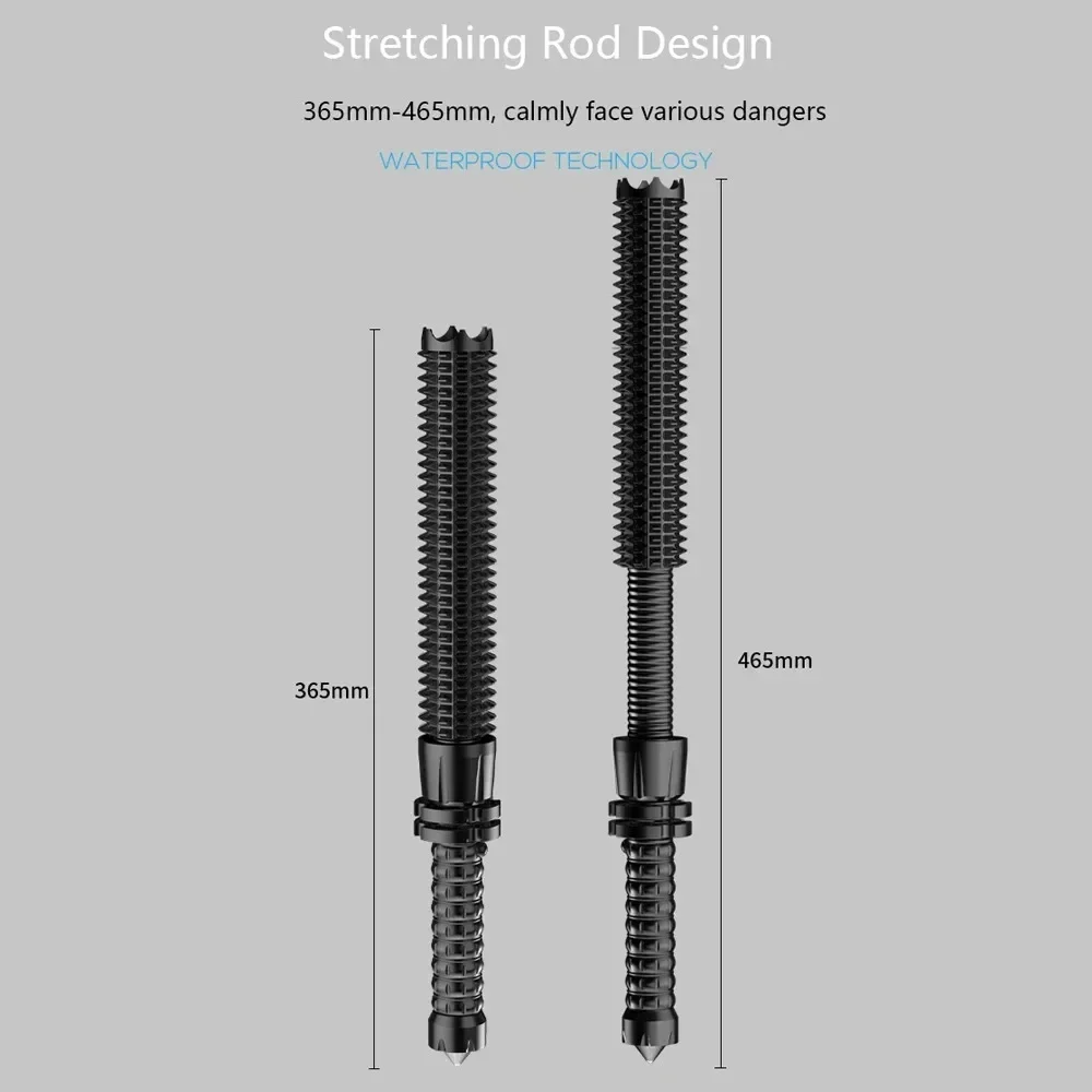 KDULIT Wolf Tooth Stick Flashlight Strong Light Charging Outdoor Super Bright Multi Functional Telescopic Self Defense Window