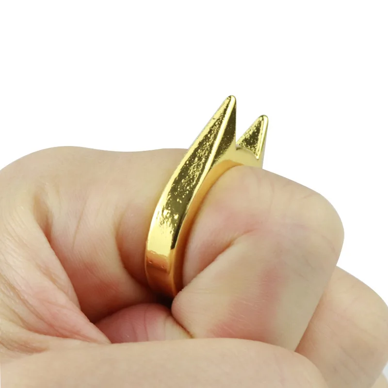Adults Outdoor Survival Self-Defense Rings Broken Window Cat's Ear Safety Finger Rings Metal Defense Ring Self Defense Supplies