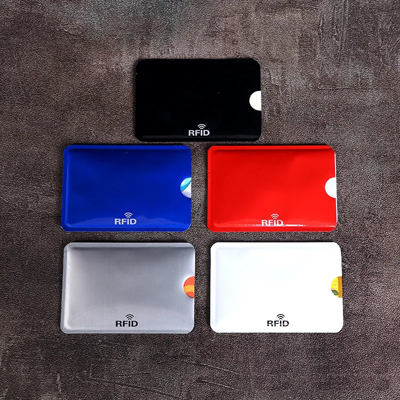 10pcs Anti-Scan Protection Card Sleeve Anti-magnetic Aluminum Foil Portable Bank Card Holder Credit NFC RFID Card Protector Case