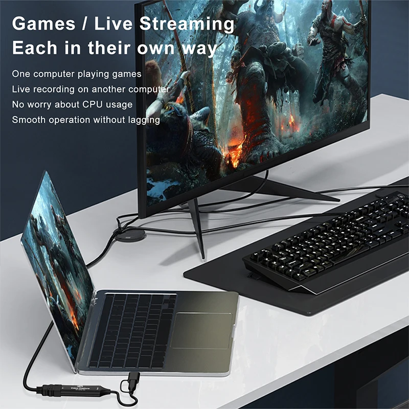 Type C USB 3.0/2.0 Video Capture Card HDTV 4K 30Hz MS2130 Game Grabber Record for Switch Xbox PS4/5 Live Broadcast