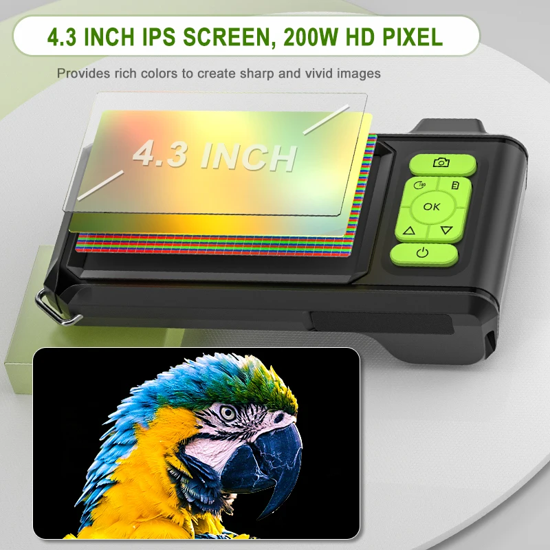 Industrial Endoscope 4.3'' IPS Screen Autofocus Camera HD1080P Single Dual Triple Lens USB Probe Car Inspection Borescope LEDs