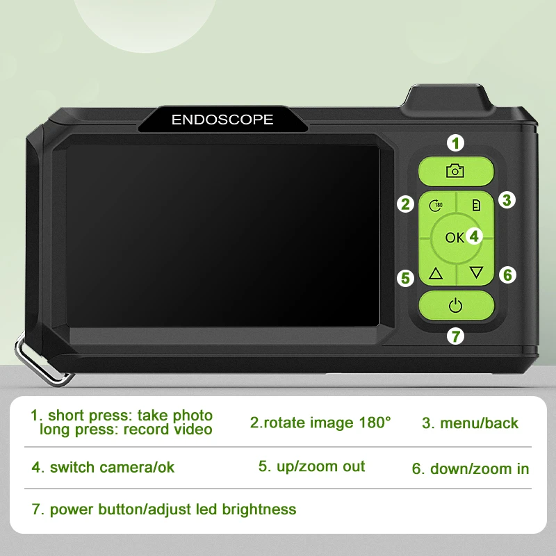 Industrial Endoscope 4.3'' IPS Screen Autofocus Camera HD1080P Single Dual Triple Lens USB Probe Car Inspection Borescope LEDs