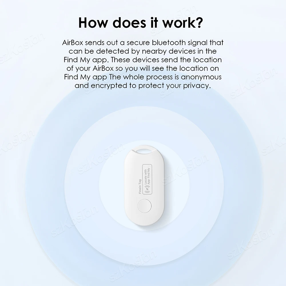 Smart Tag Global Locator Mini GPS Tracker Works with iOS Find My APP Anti-lost Finder Locator for Keys Wallet Car Luggage
