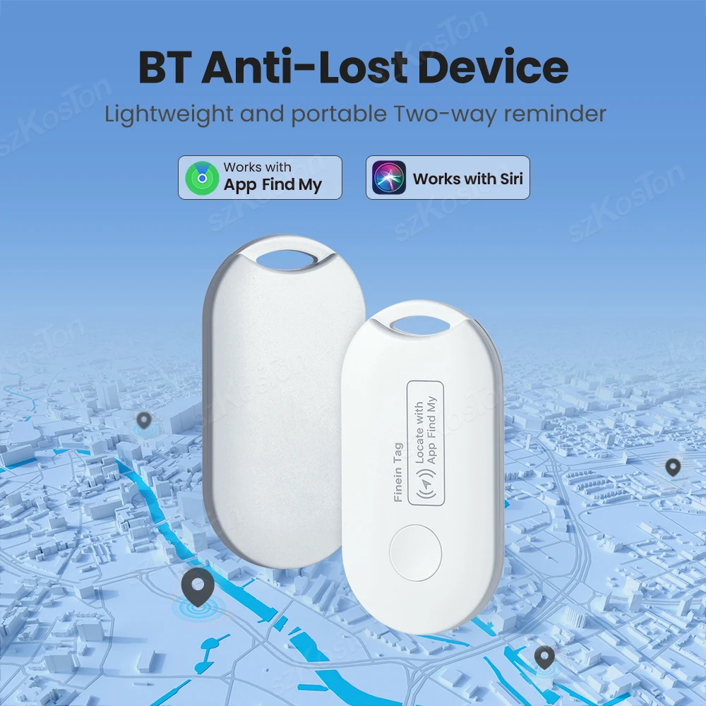 Smart Tag Global Locator Mini GPS Tracker Works with iOS Find My APP Anti-lost Finder Locator for Keys Wallet Car Luggage