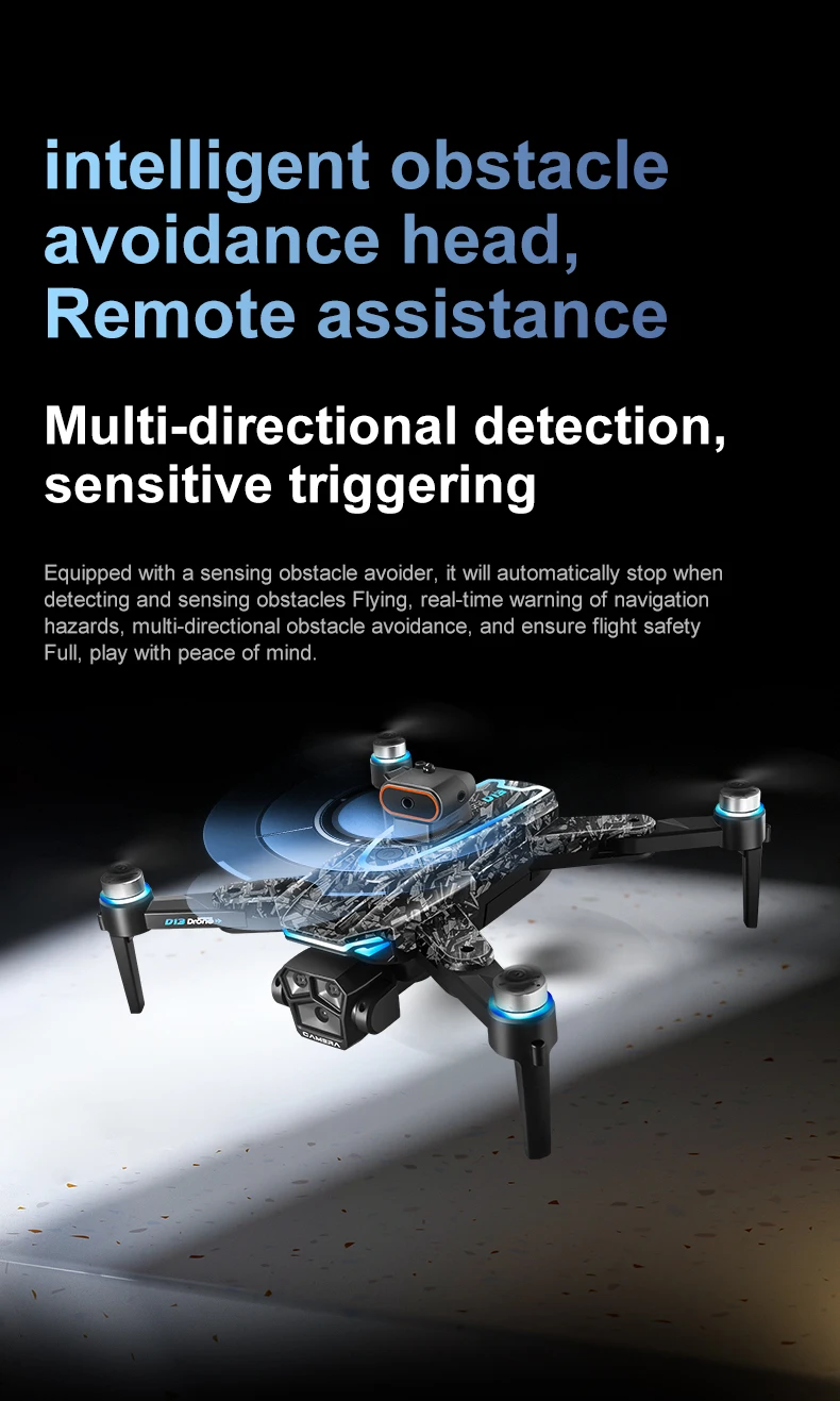 OnePlus D13 GPS Drone 8K Triple-Camera HD Optical Flow Intelligent Obstacle Avoidance Brushless Screen Remote Control Drone