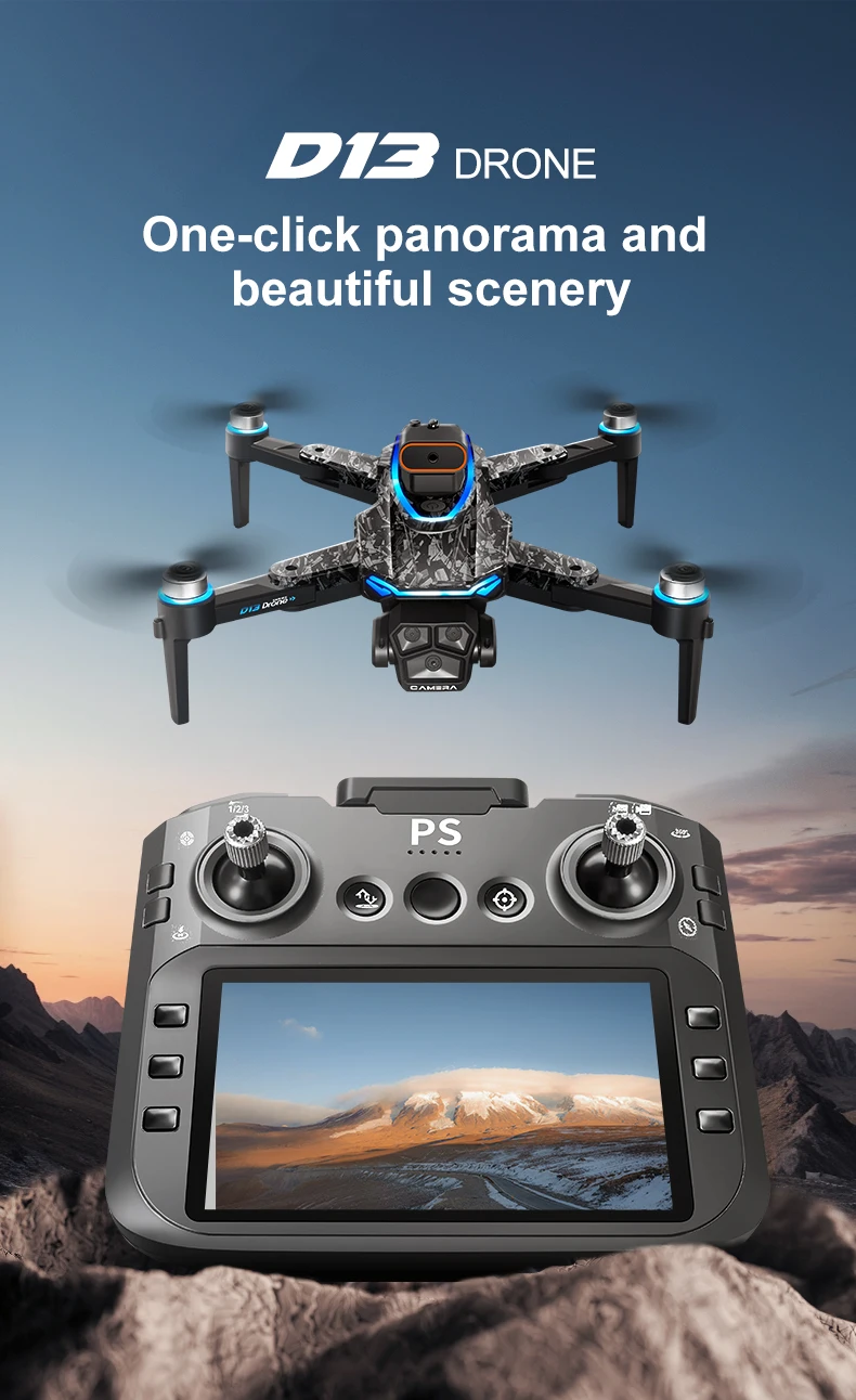 OnePlus D13 GPS Drone 8K Triple-Camera HD Optical Flow Intelligent Obstacle Avoidance Brushless Screen Remote Control Drone