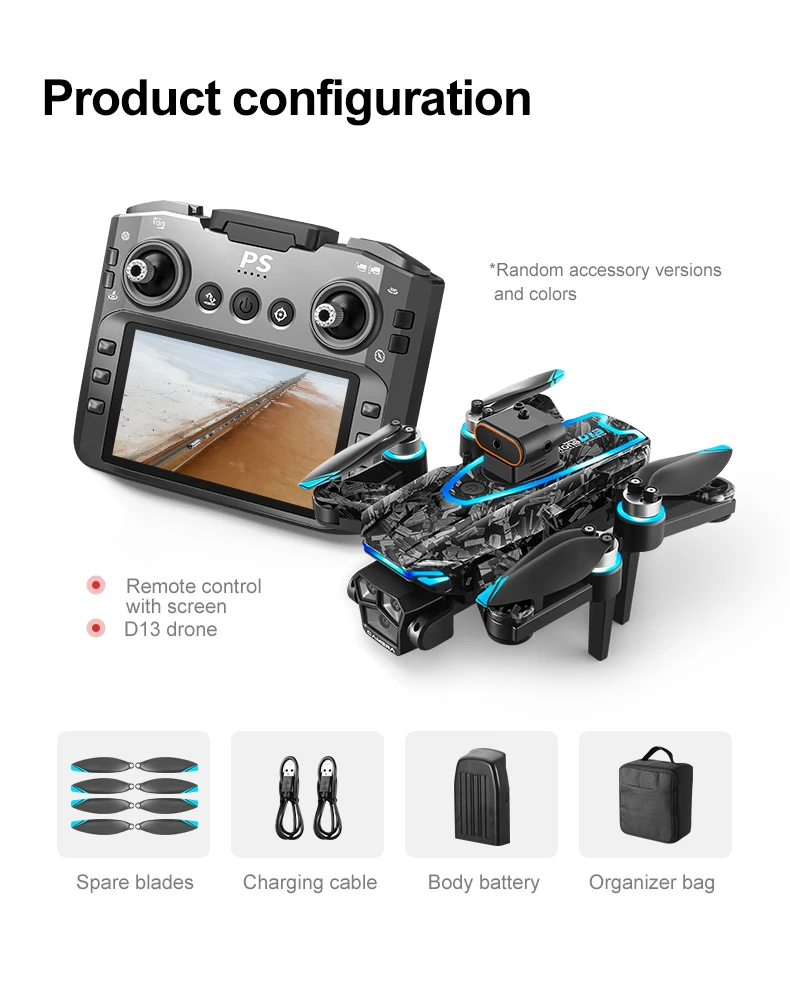 OnePlus D13 GPS Drone 8K Triple-Camera HD Optical Flow Intelligent Obstacle Avoidance Brushless Screen Remote Control Drone