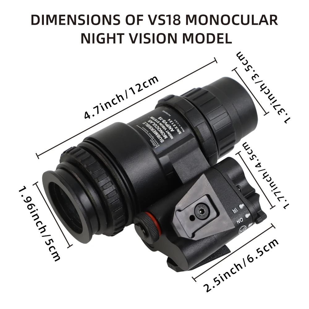 PVS-18 1:1 Scale Night Vision Goggle Replica - One-Piece Proportional Simulation Model for Collectors & Enthusiasts