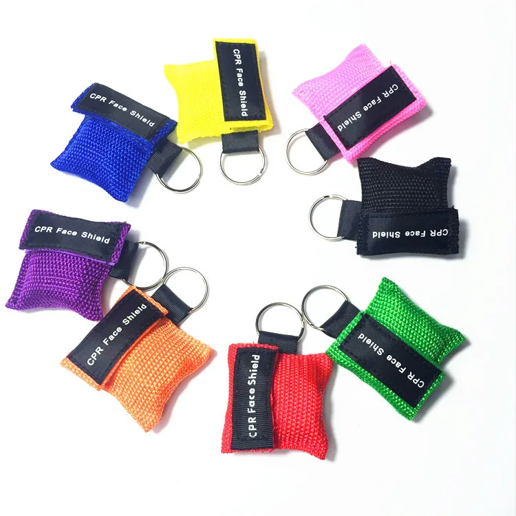 Keychain First Aid Emergency Face Shield CPR Mask Professional Outdoor Rescue Health Care Tools Jetting Resuscitator Mask