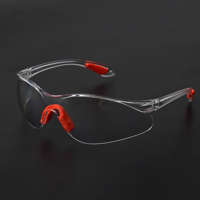 12PCS Lab Work Safety Eye Protective Glasses PC Material Anti Impact Wind Dust Proof Goggles Safety Riding Clear Glasses