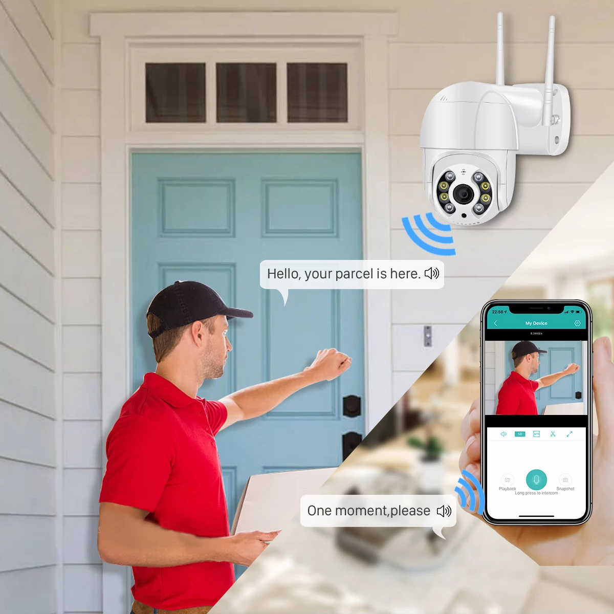 BESDER 4K 8MP 5MP Ultra HD PTZ WiFi IP Camera AI Human Detection 1080P UHD Audio IP Camera Auto Tracking P2P Video Surveillance