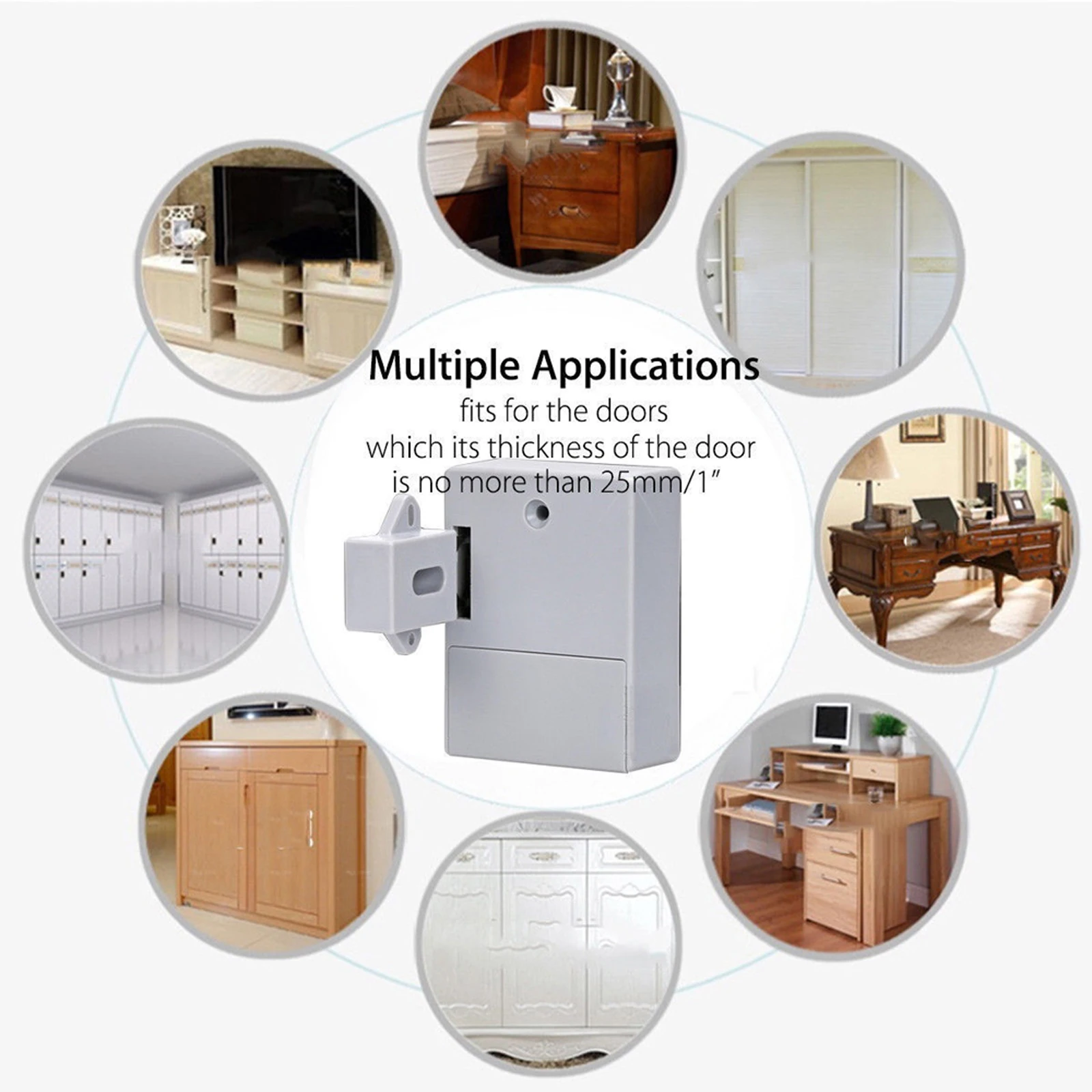 Drawer lock sensing IC Card Sensor Cabinet Drawer Intelligent SmartLock DIY Invisible Hidde Digital Lock without Perforate Hole