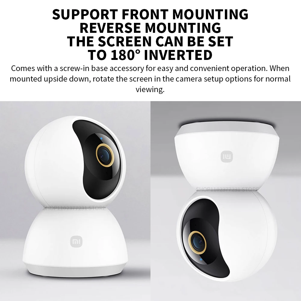 Xiaomi 360° Smart Home Security Camera Mi PTZ 2K Webcam 1296P 3 Megapixel AI Human Detection Night Vision Webcam Work With Mijia