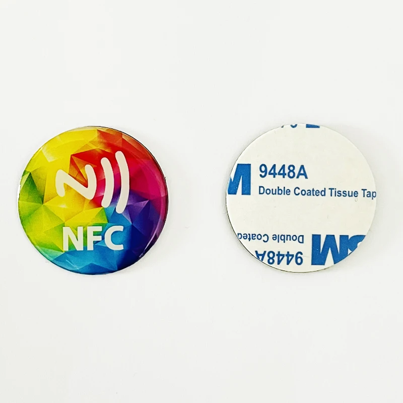 On-Metal Google Reviews Instagram Facebook NFC Tag Sticker Epoxy Lables for Social Media
