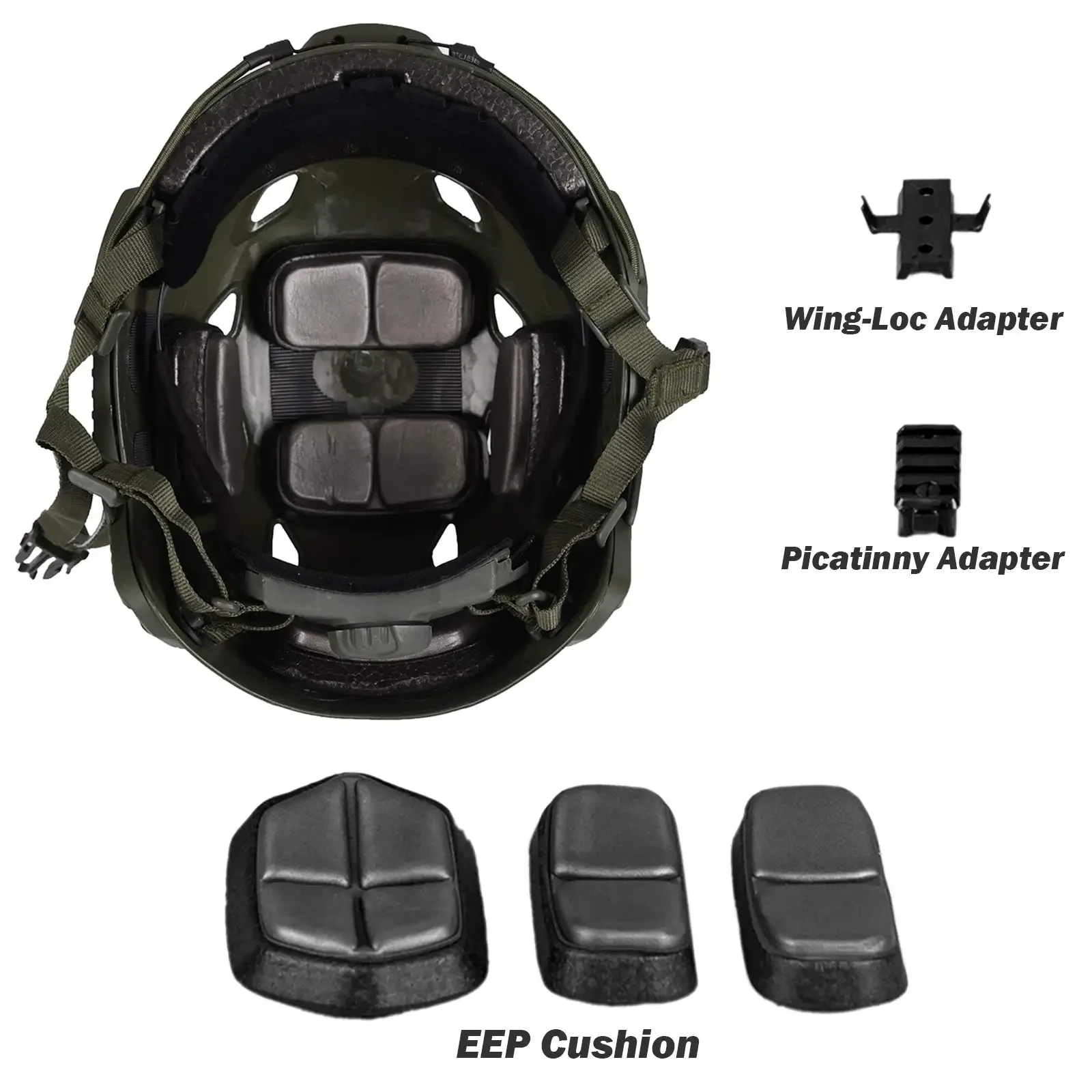 Fast Tactical Helmet Adjustable knob Thicken ABS Outdoor Air Gun Shooting CS Protective Equipment Suitable Head Size 55-60cm