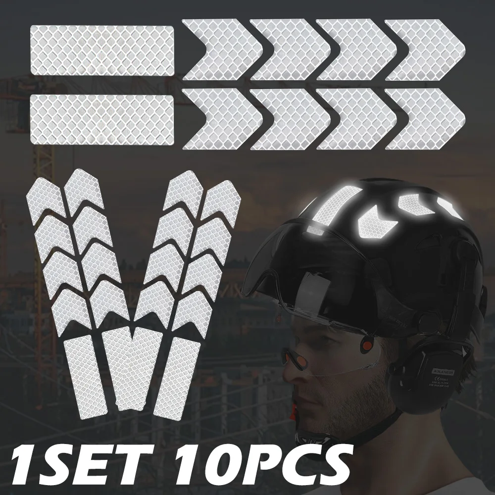 10~50Pcs Reflective Stickers Used for Safety Helmet Night Working Safe Driving Warning Motorcycle Helmet Car Reflection Sticker