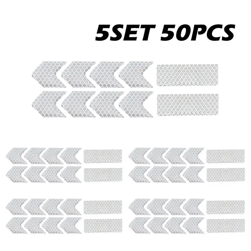 10~50Pcs Reflective Stickers Used for Safety Helmet Night Working Safe Driving Warning Motorcycle Helmet Car Reflection Sticker