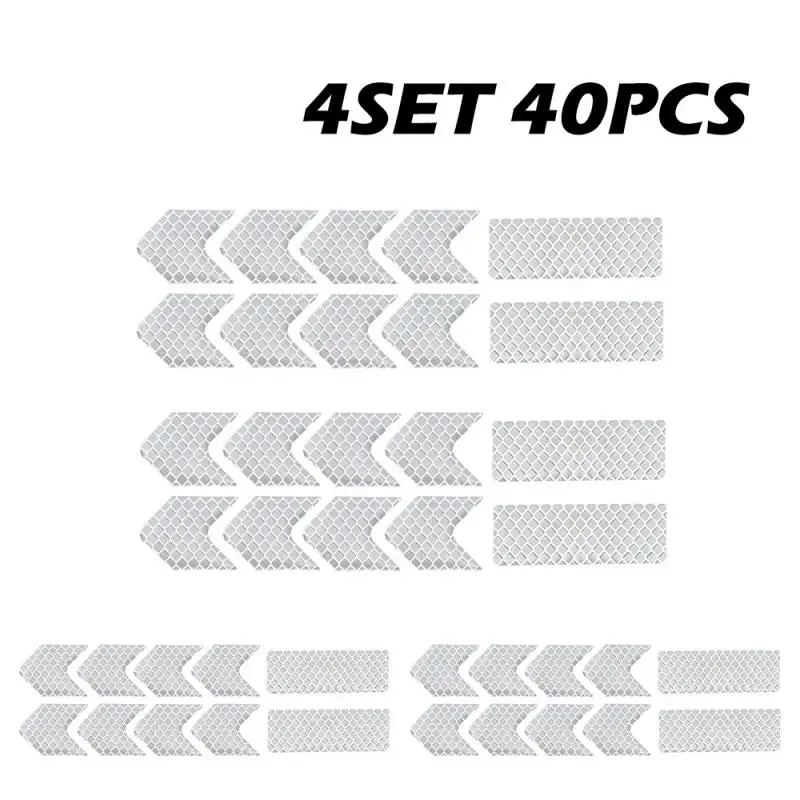 10~50Pcs Reflective Stickers Used for Safety Helmet Night Working Safe Driving Warning Motorcycle Helmet Car Reflection Sticker