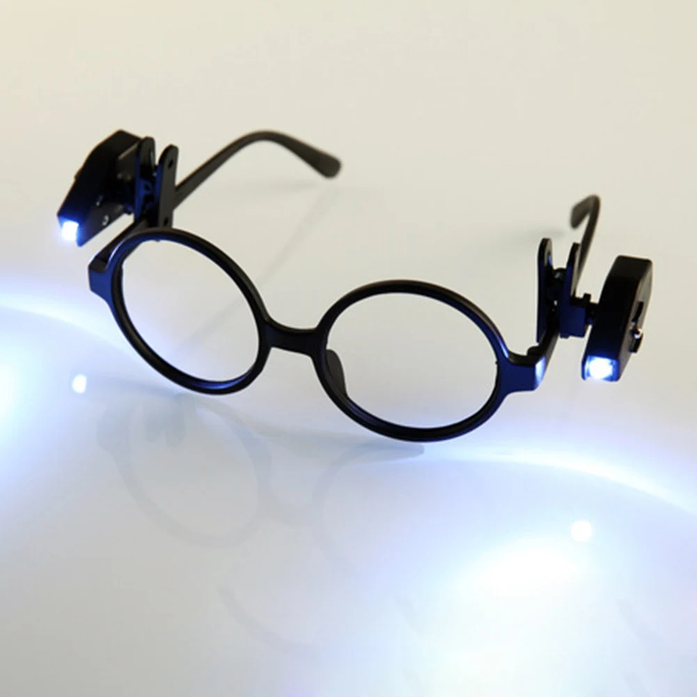 30-1Pcs Practical Eyeglass Clip Lamp Book Reading Lights Lightweight Mini Flashlight Eyeglasses Clip Universal Reading Book Lamp