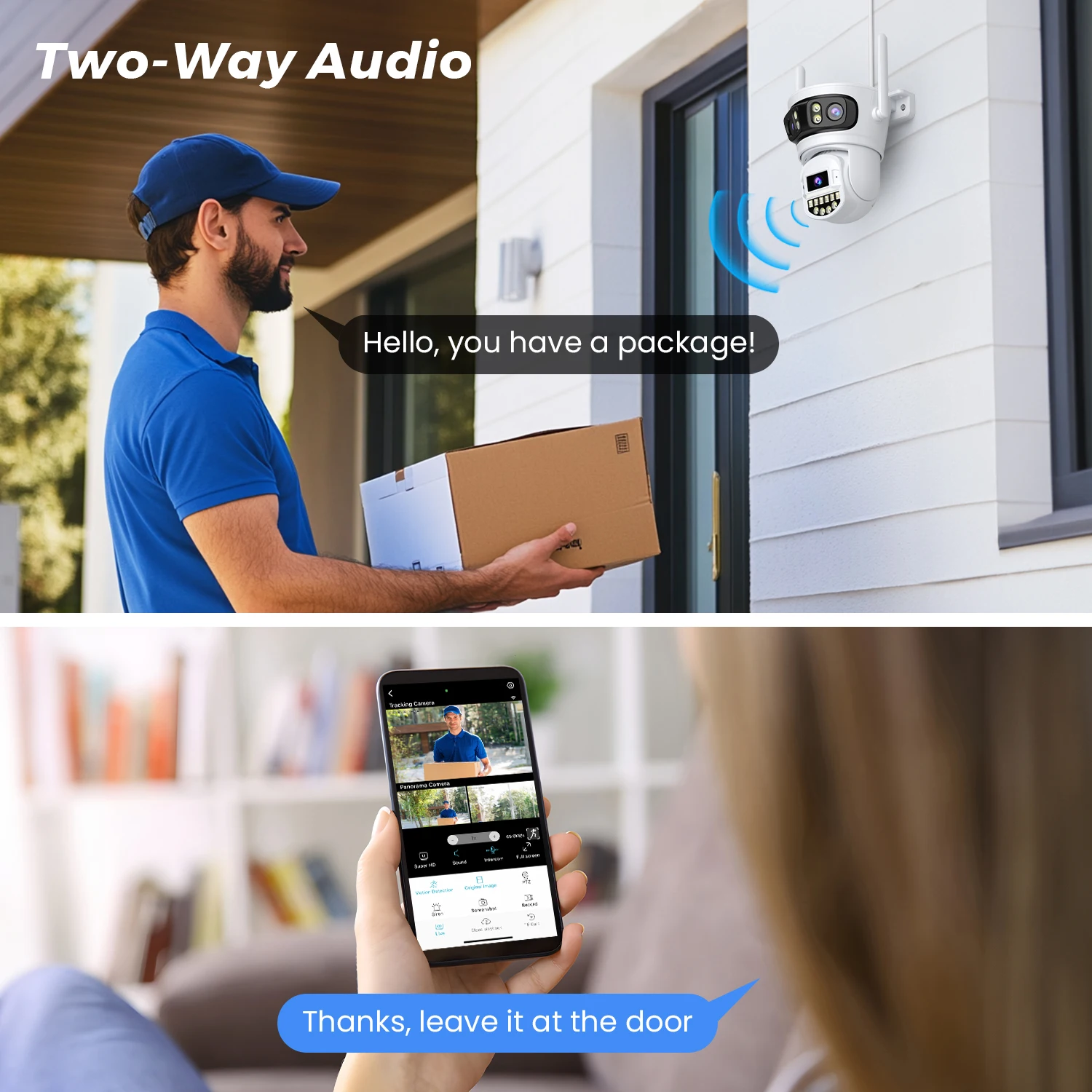 BESDER 15MP Wifi IP Camera PTZ 10MP Three Screen 180° Wide Angle Outdoor Auto Tracking 8MP CCTV Security Protection O-Kam Pro