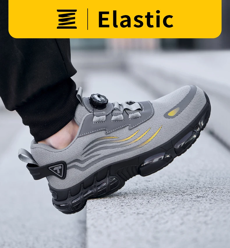 Botones Giratorios Zapatos De Seguridad Masculinos, Zapatos De Trabajo, Botas De Seguridad Anticoagulantes Tactical Boots