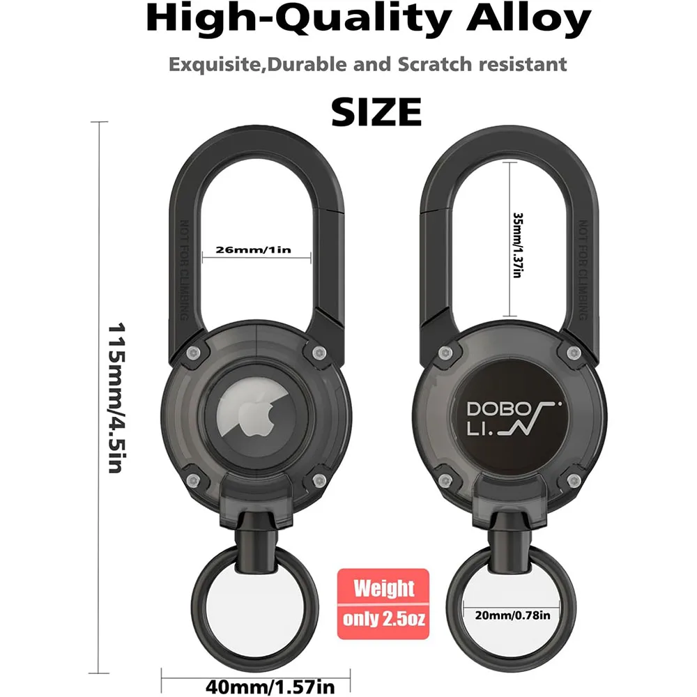 For AirTag Holder Keychain,Alloy Car Fob keychain with AirTag Cover,Sturdy Scratch-Resistant Key Holder for Apple AirTag Badges