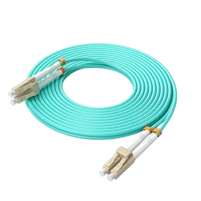 Fiber Patch Cable 10G OM3 OM4 LC UPC-LC UPC Multimode Duplex 2.0mm LC Fiber Optic Patch Cord Optical Fiber Cable