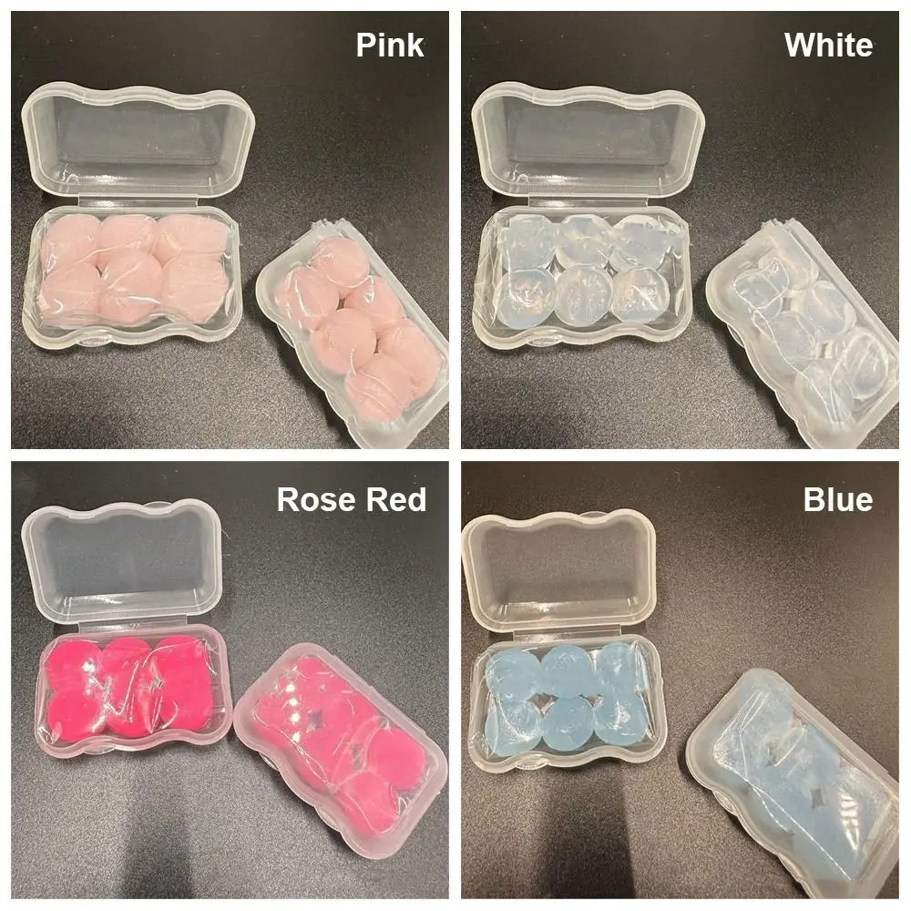 6PCS Soft Silicone Ear Plugs Transparent Waterproof Sound Insulation Earmuffs Sleeping Swimming Noise Reduction Earplugs Unisex
