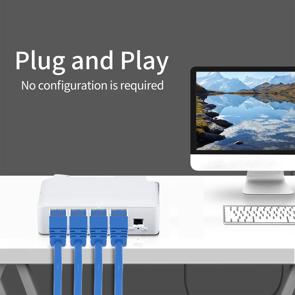 TelDaykemei 4 Port PoE Extender PoE Repeater for IP Port Transmission Extender for PoE Switch NVR IP Camera