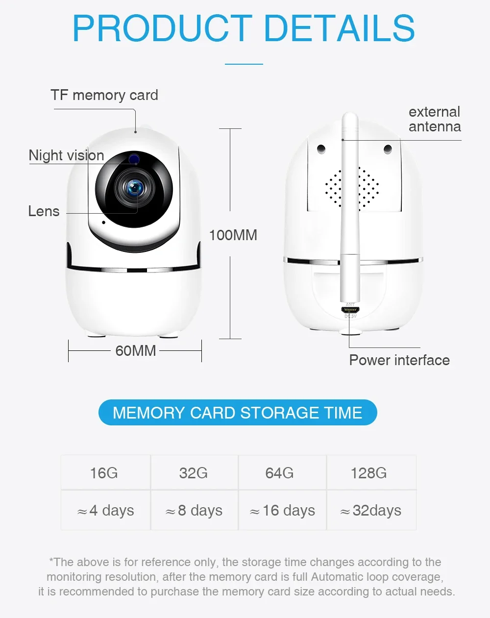 IP Camera Wifi YCC365 Plus Smart Home 1620P HD Surveillance Camera Auto Tracking Night Vision Wireless Indoor Security Camera