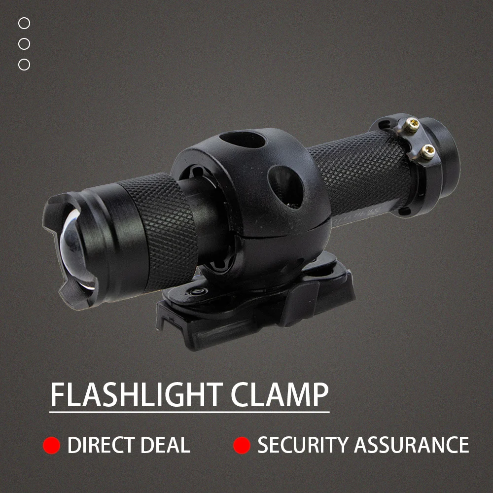 JOAXOR Tactical Helmet ARC Rail Light LED Mini Flashlight With 20mm Picatinny Rail Mount Strobe/Strong/Low Lamp 500 Lumens