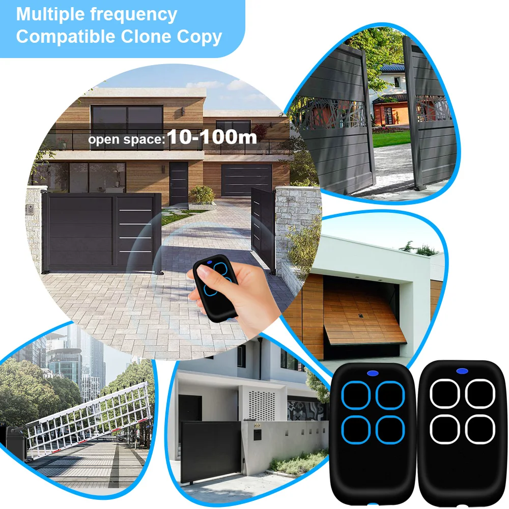 Garage Door Remote Control Duplicator 280-900MHz 433 433.92MHz Code Grabber Clone Gate Key Fob Command Hand Transmitter