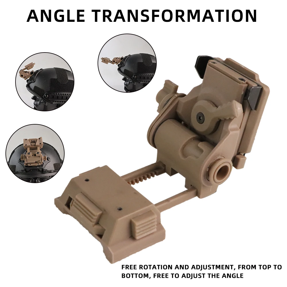 BOOIU New L4G24 NVG Tactical Helmet Mount Metal/Nylon Holder Bracket For PVS15/18 Goggles Night Vision Stent Helmet Accessories