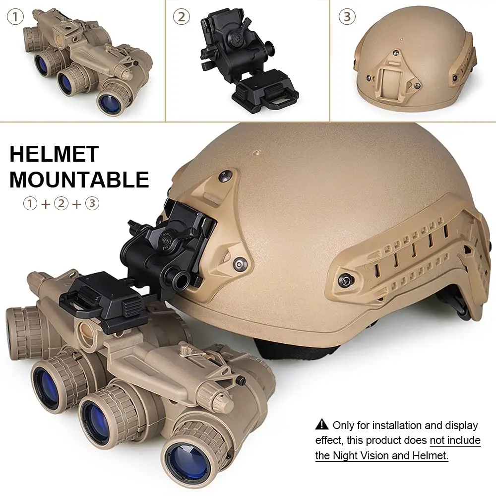 BOOIU New L4G24 NVG Tactical Helmet Mount Metal/Nylon Holder Bracket For PVS15/18 Goggles Night Vision Stent Helmet Accessories