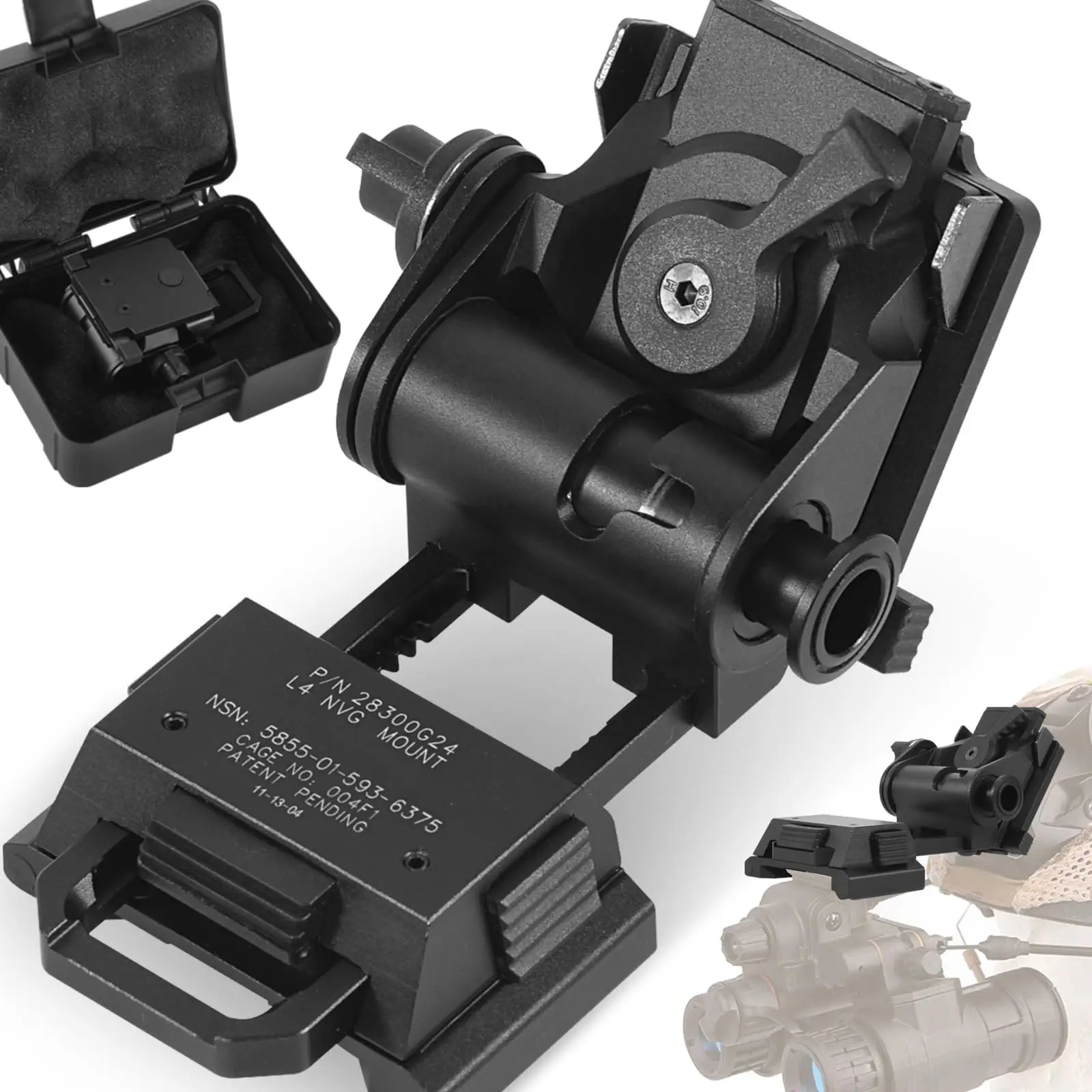 BOOIU New L4G24 NVG Tactical Helmet Mount Metal/Nylon Holder Bracket For PVS15/18 Goggles Night Vision Stent Helmet Accessories