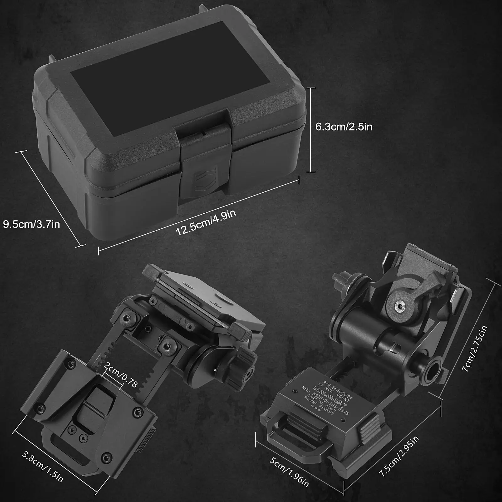 BOOIU New L4G24 NVG Tactical Helmet Mount Metal/Nylon Holder Bracket For PVS15/18 Goggles Night Vision Stent Helmet Accessories