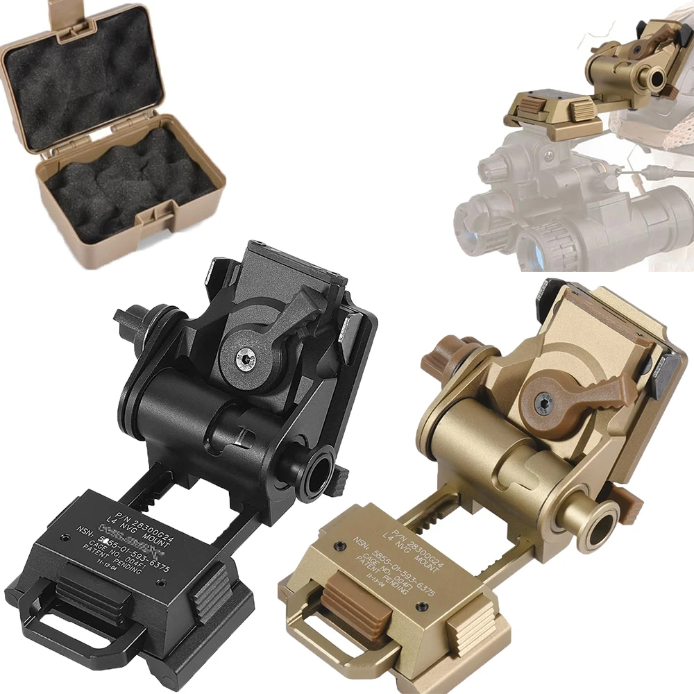 BOOIU New L4G24 NVG Tactical Helmet Mount Metal/Nylon Holder Bracket For PVS15/18 Goggles Night Vision Stent Helmet Accessories