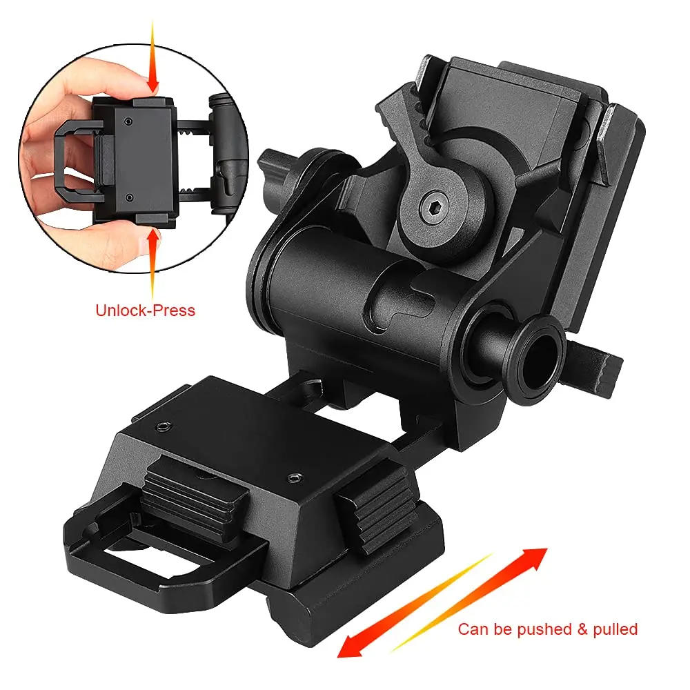 BOOIU New L4G24 NVG Tactical Helmet Mount Metal/Nylon Holder Bracket For PVS15/18 Goggles Night Vision Stent Helmet Accessories