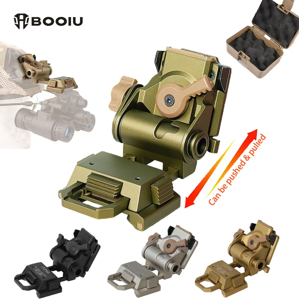 BOOIU New L4G24 NVG Tactical Helmet Mount Metal/Nylon Holder Bracket For PVS15/18 Goggles Night Vision Stent Helmet Accessories
