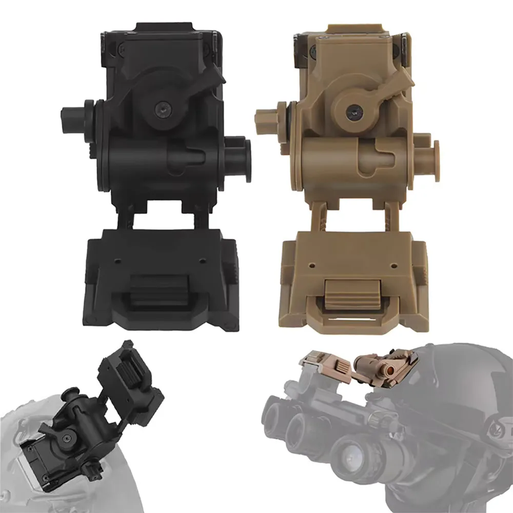 BOOIU New L4G24 NVG Tactical Helmet Mount Metal/Nylon Holder Bracket For PVS15/18 Goggles Night Vision Stent Helmet Accessories