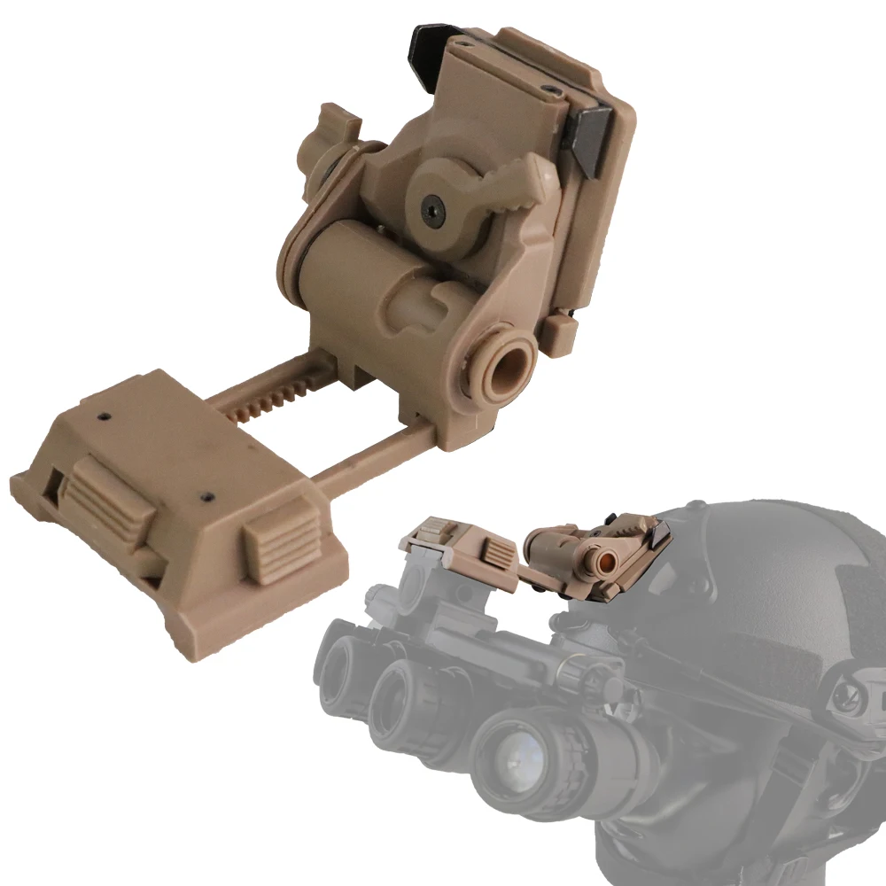BOOIU New L4G24 NVG Tactical Helmet Mount Metal/Nylon Holder Bracket For PVS15/18 Goggles Night Vision Stent Helmet Accessories