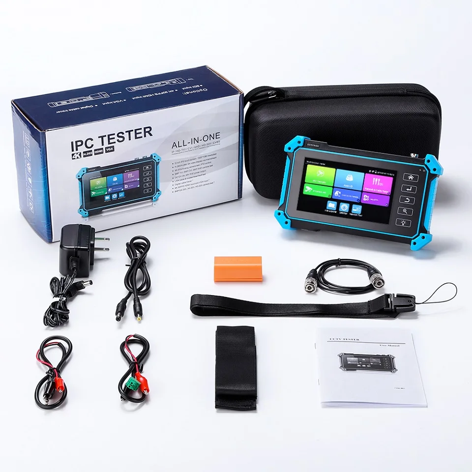 5.4" CCTV Tester Monitor Analog Camera Tester 8K IP Camera Tester IPC-5200C Plus PTZ VGA HDMI Input Cable Tracer PoE CCTV Tester