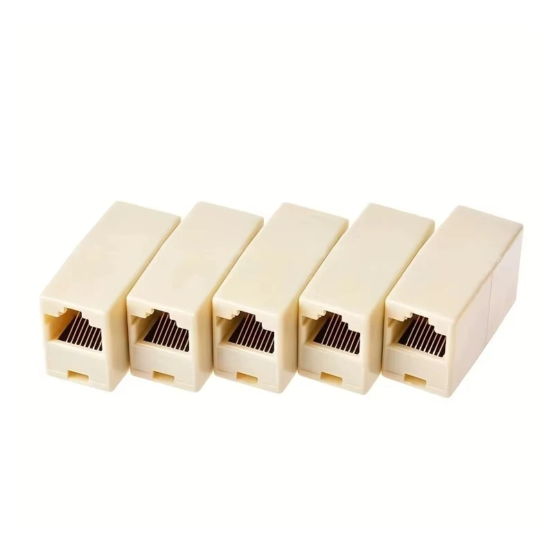 10Pcs Network Ethernet Dual Straight Head Lan Cable Joiner Coupler RJ45 CAT 5 5E 6 6a Extender Plug Network Cable Connector