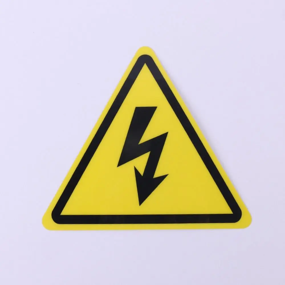 5pcs Yellow Warning Sticker 3.6/5/8/10/15cm Accessories Electrical Shock Hazard Danger Notice Danger Forelectric Box