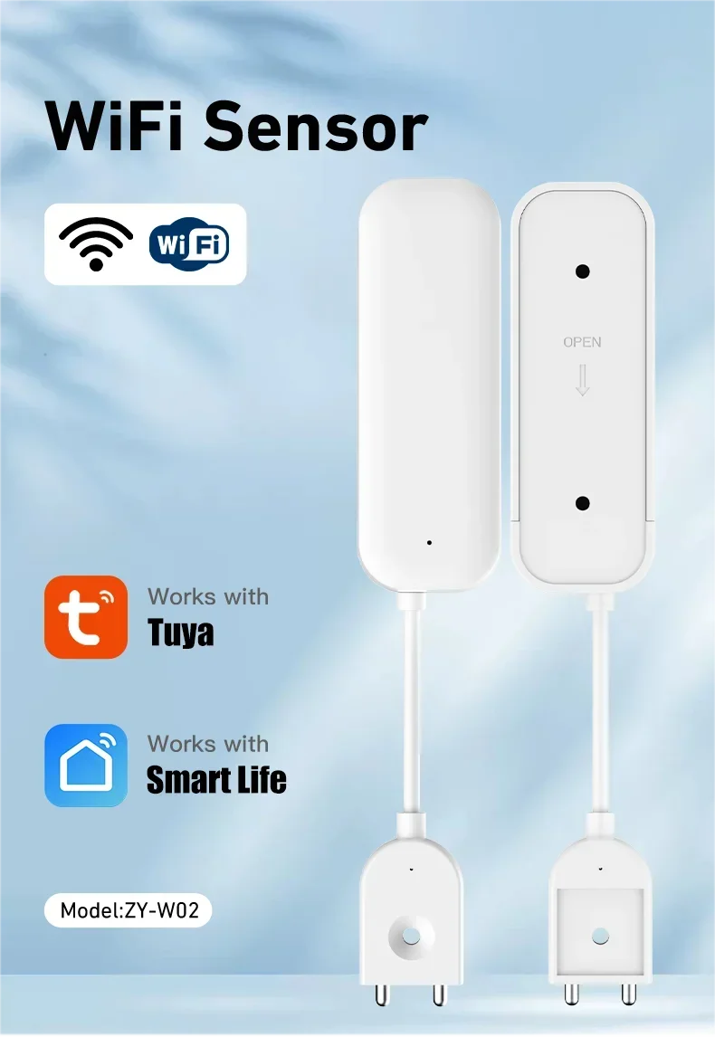 Tuya Smart WIFI Water Leakage Sensor Alarm Water Level Detector Flood Leakage Sensor APP Remote Control Security Alarm System