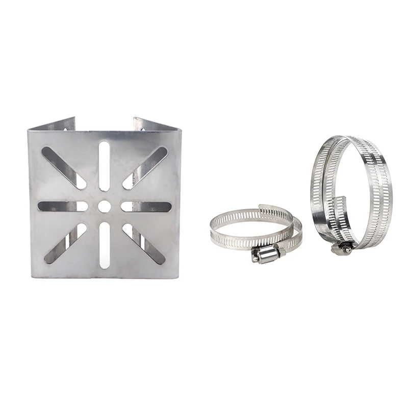 1 Set For Outdoor Pole Monitoring Bracket Univsesial Adapter Plate 100/200mm Long Hoop With Stainless Steel Camera Mount Panel