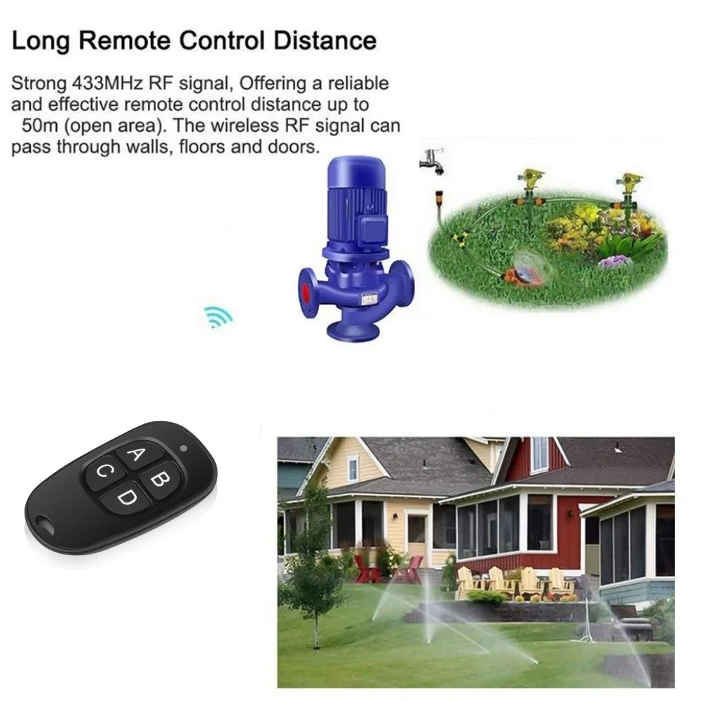 433 Mhz RF Copy Remote Control Key 433.92mhz 4CH Transmitter Duplicated Cloning Code Car Key Fob Electric Garage Door Opener